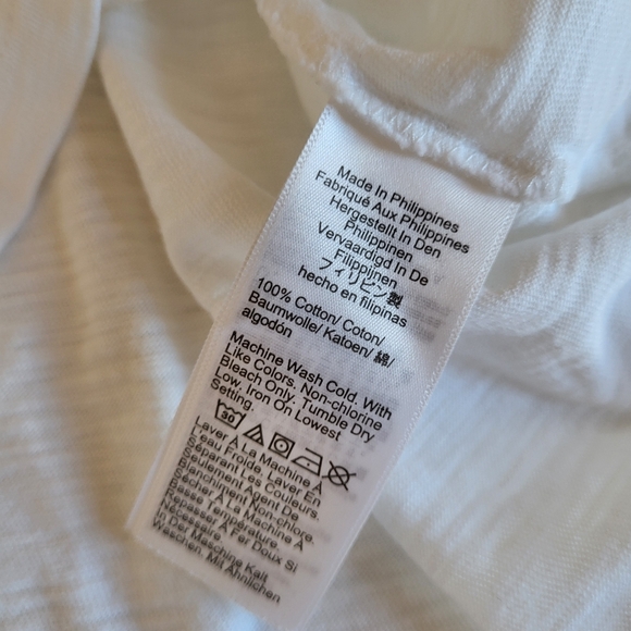 J. Crew Factory | Girlfriend Slub Cotton Crew Neck Tee (White) - Picture 3 of 4